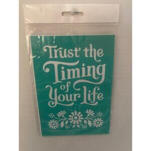 NWT Chalk Couture 5X7‎  Reusable Transfer " Trust The Timing Of Your Life…